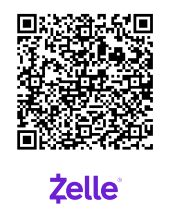 We also accept Zelle transfers. Scan our Zelle QR Code.